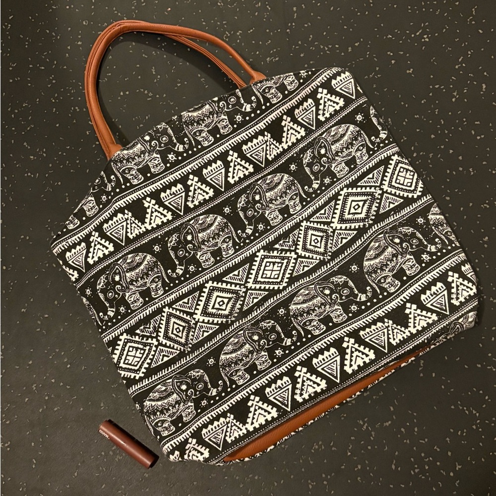 Black and White beach Bag